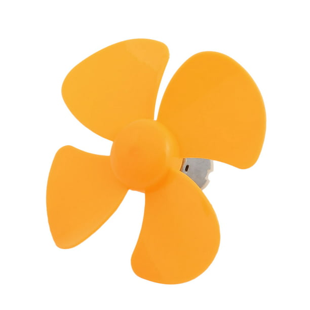 uxcell 4 Vanes RC Boat Airplane Propeller DIY 80mm Dia Brushless Motor Yellow US-SA-AJD-211371 